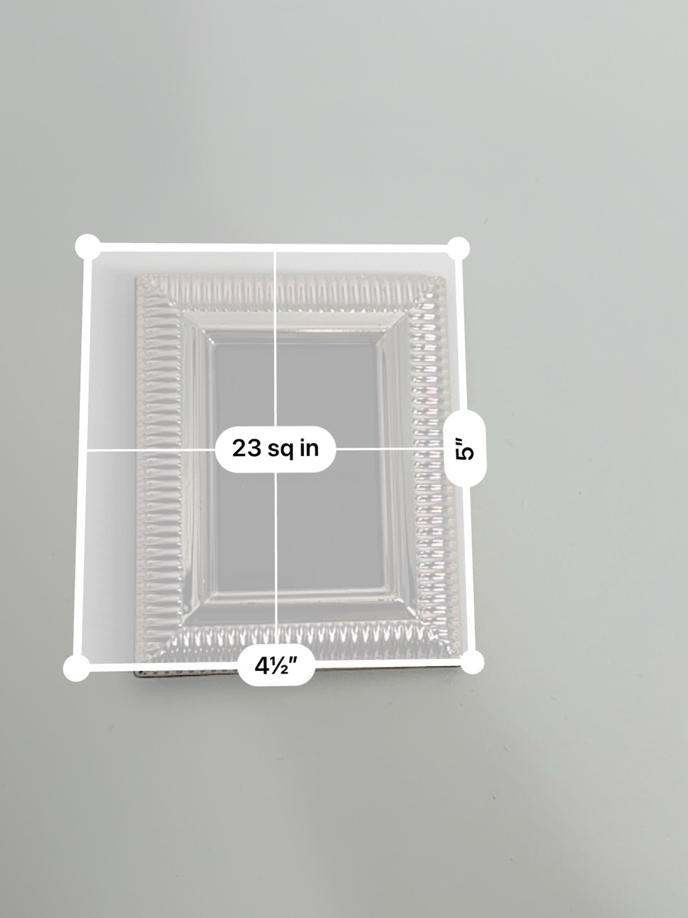 Classic Silver Ribbed Photo Frame - Small - Picture 3 of 3